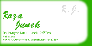 roza junek business card